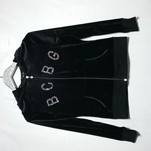 BCBG Maxazria women's velvet hoodie size med